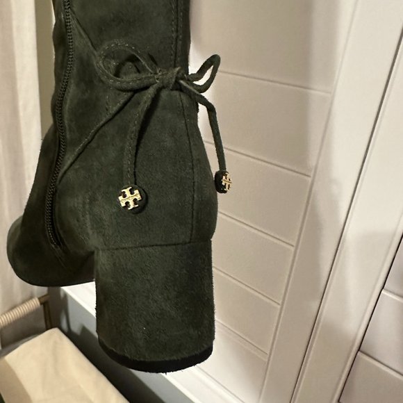 Tory Burch Over the Knee Boots - Olive Green - Gently Worn - Size 6.5 - Picture 3 of 6
